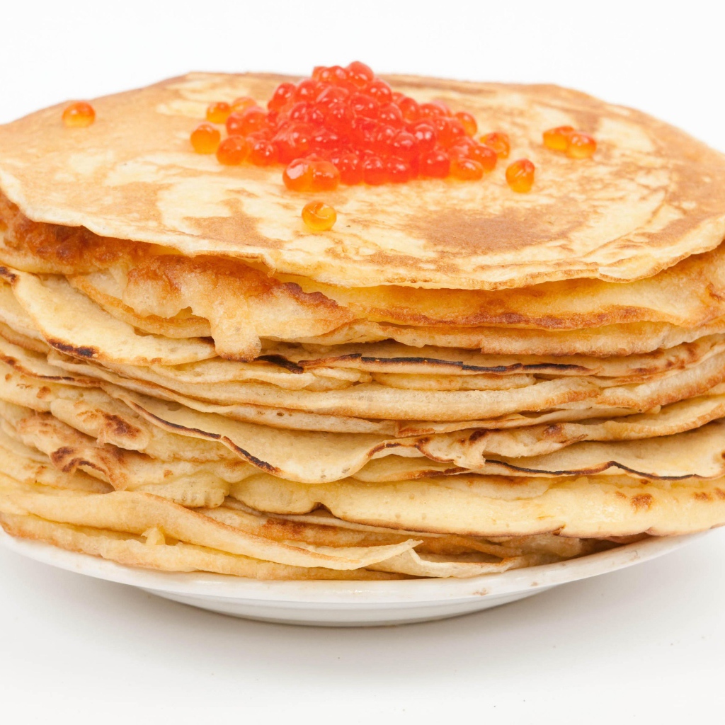 Стопка блинов на Масленицу