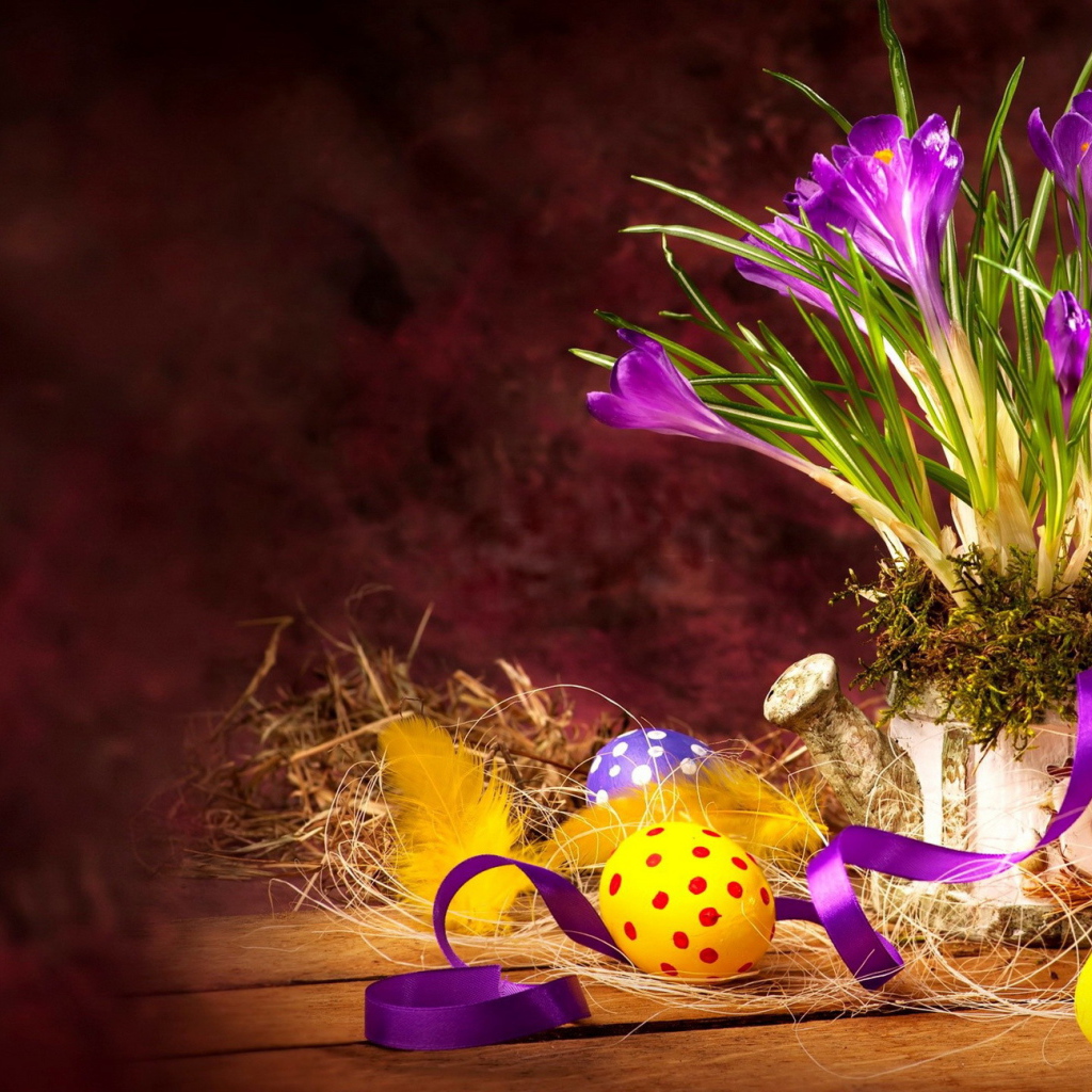 Сиреневый пасхальный букет на Пасху