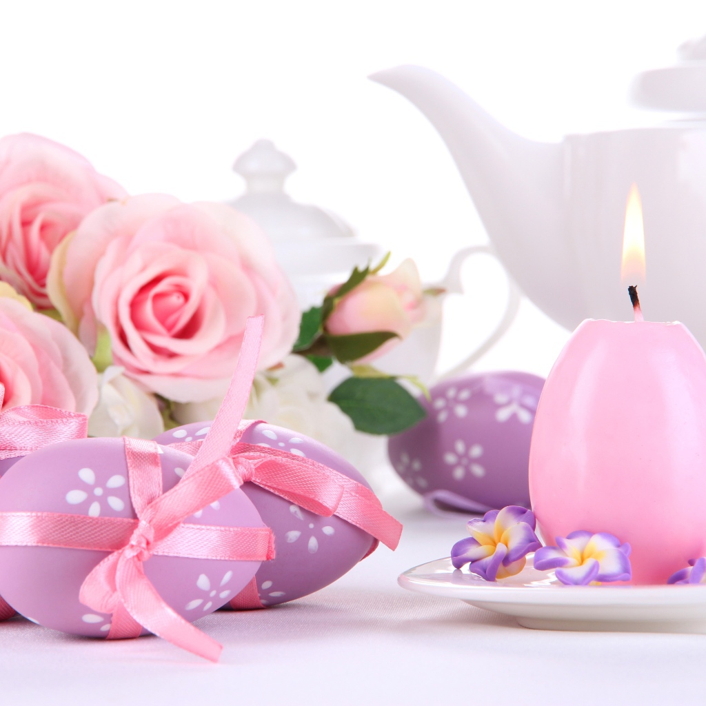 Розовый пасхальный букет на Пасху