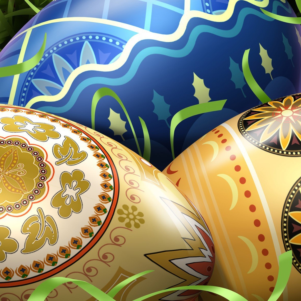 Уникальный узор на яйцах на Пасху