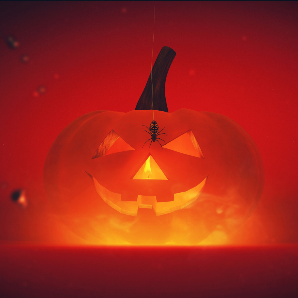 Паук на тыкве