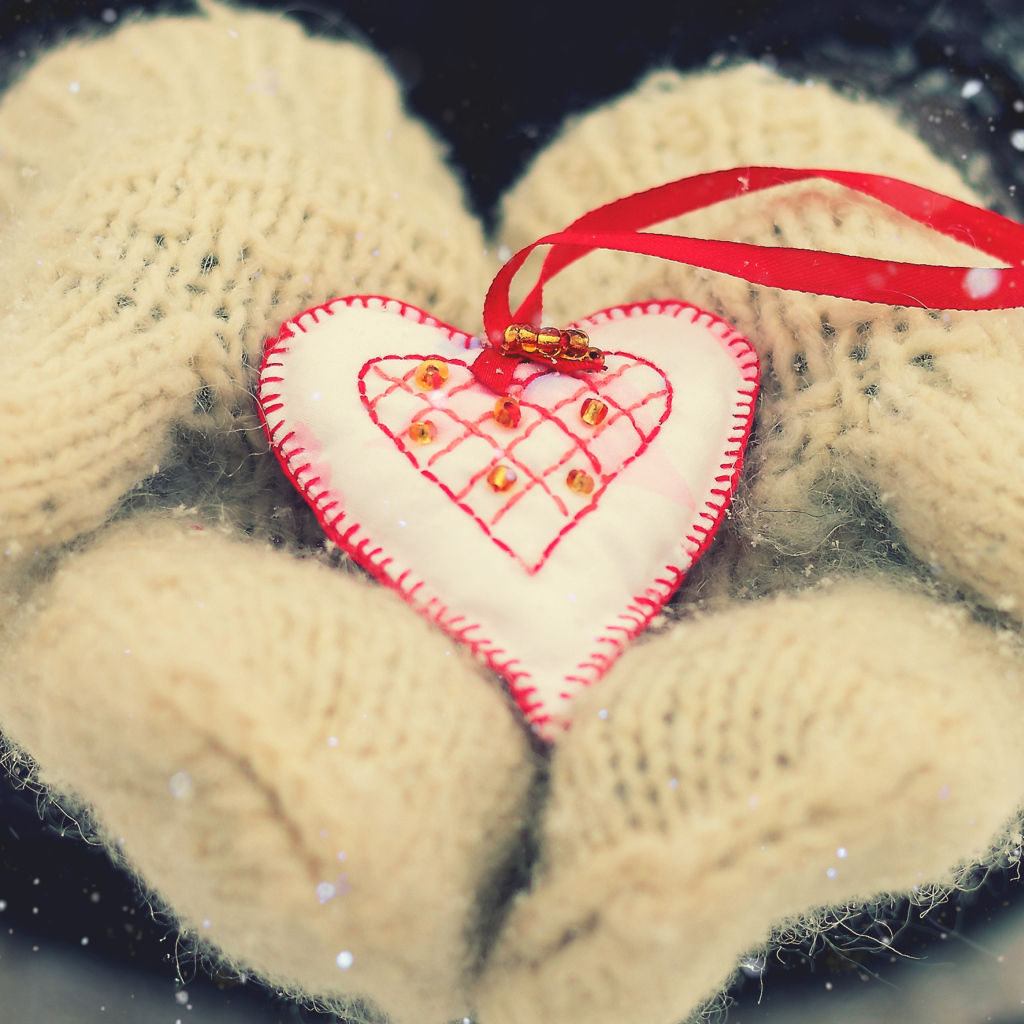 Сердце в руках на День Святого Валентина 14 февраля
