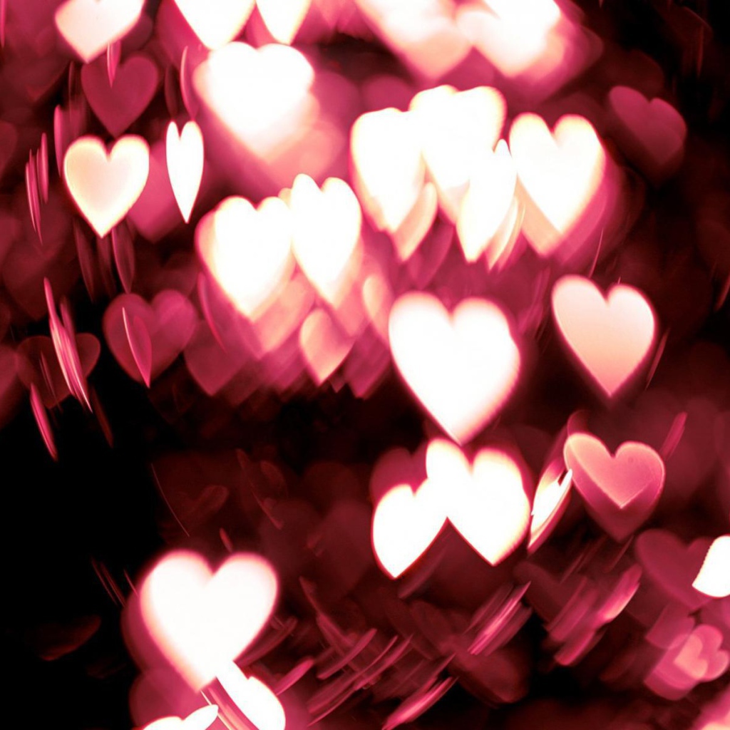Блестящие сердца на День Святого Валентина 14 февраля