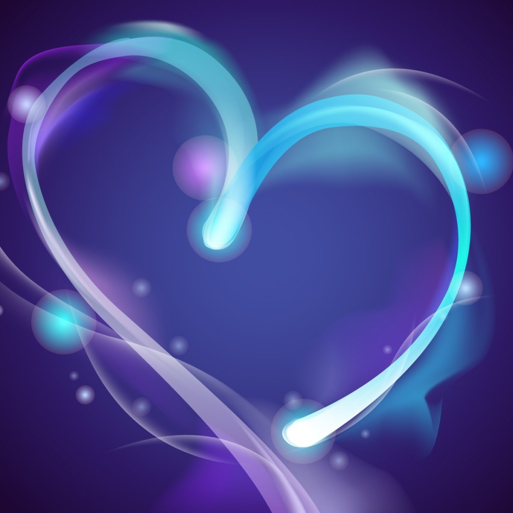 Сердечко на синем фоне