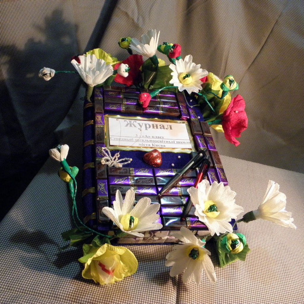 Букет из конфет на День знаний 1 сентября