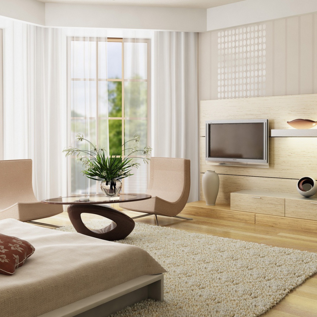 Светлая гостиная 