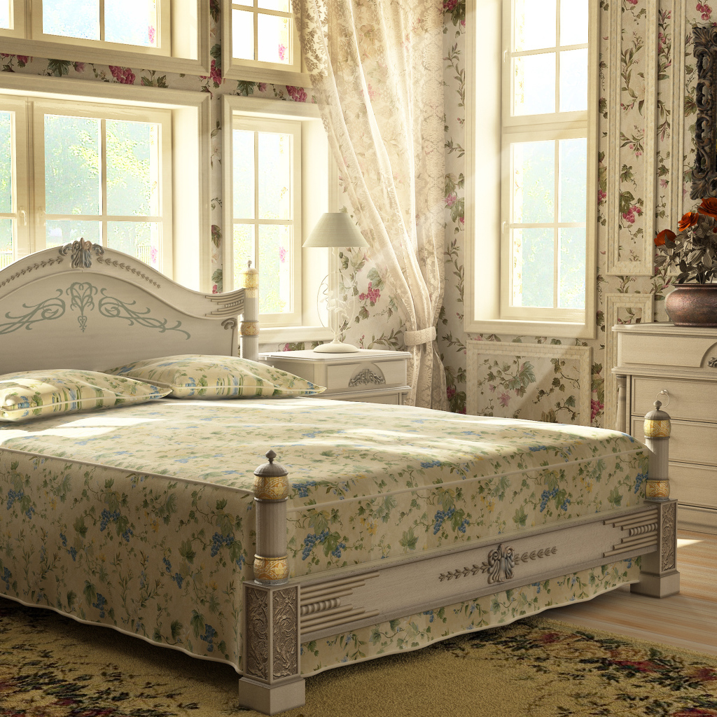 Спальня в стиле ретро