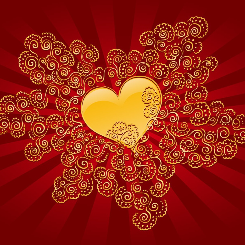 Сердечко в орнаменте