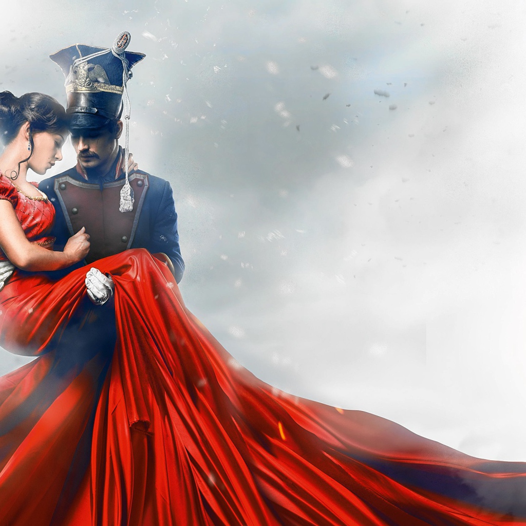 Девушка на руках у мужчины