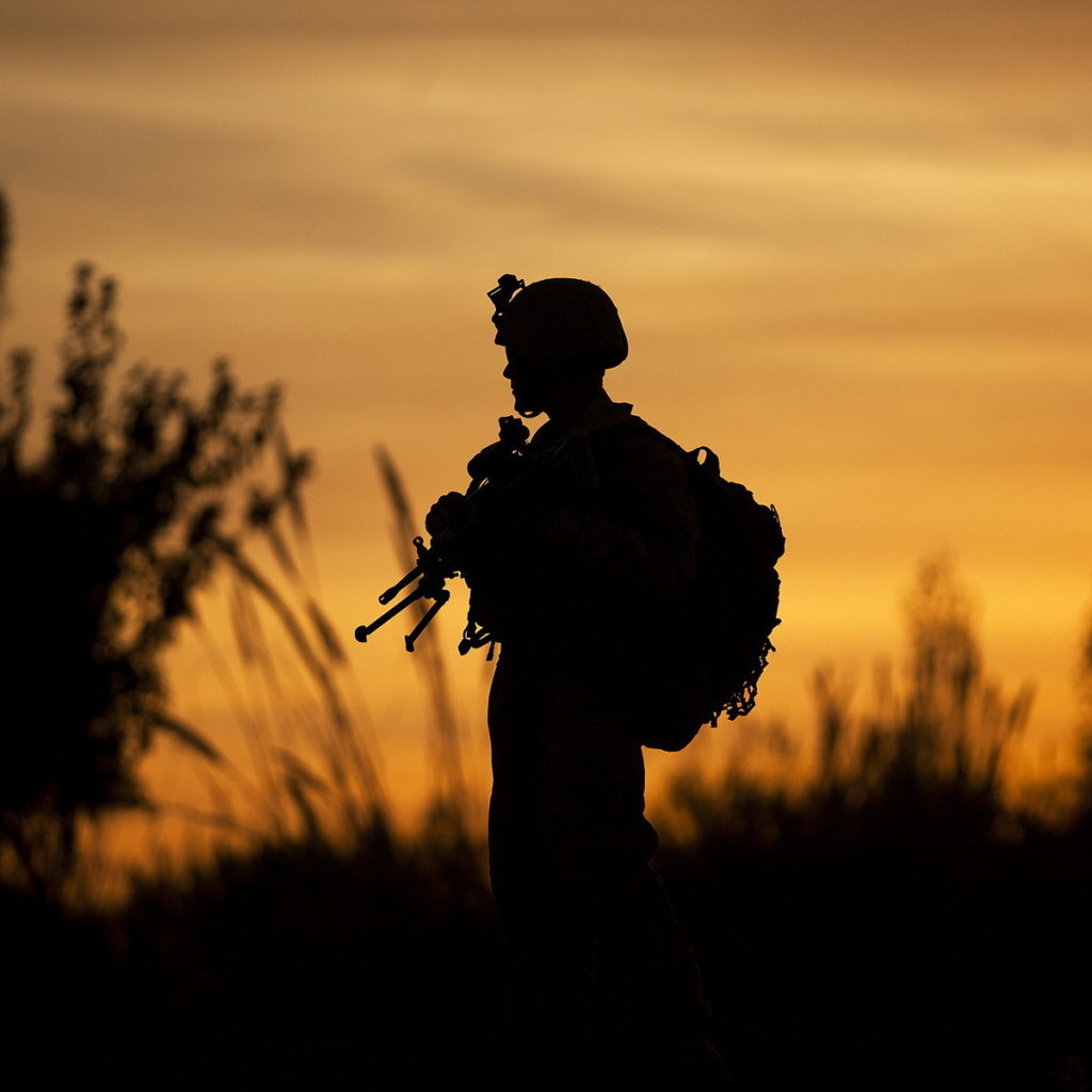 Силуэт солдата
