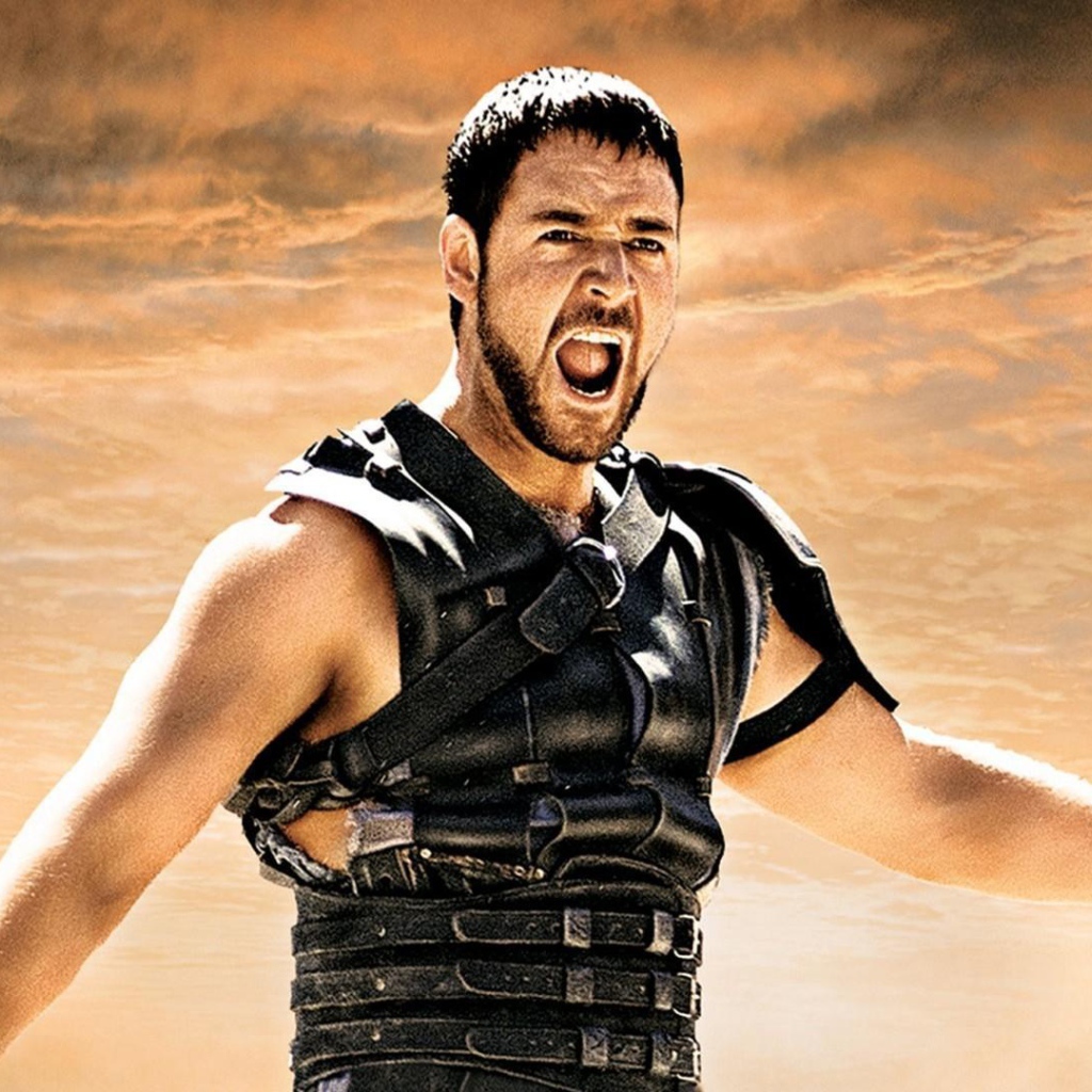 Киноактер Рассел Кроу в фильме Гладиатор