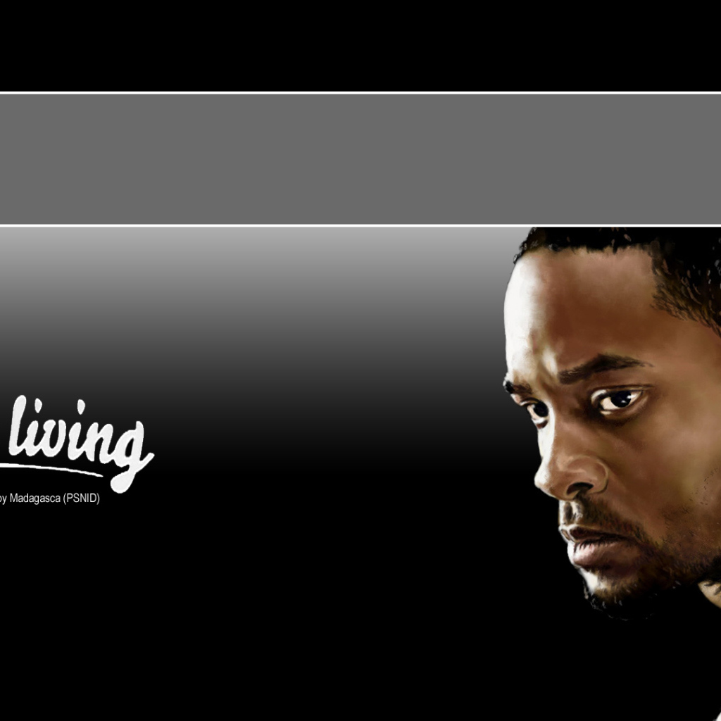 Уилл Смит на темном фоне