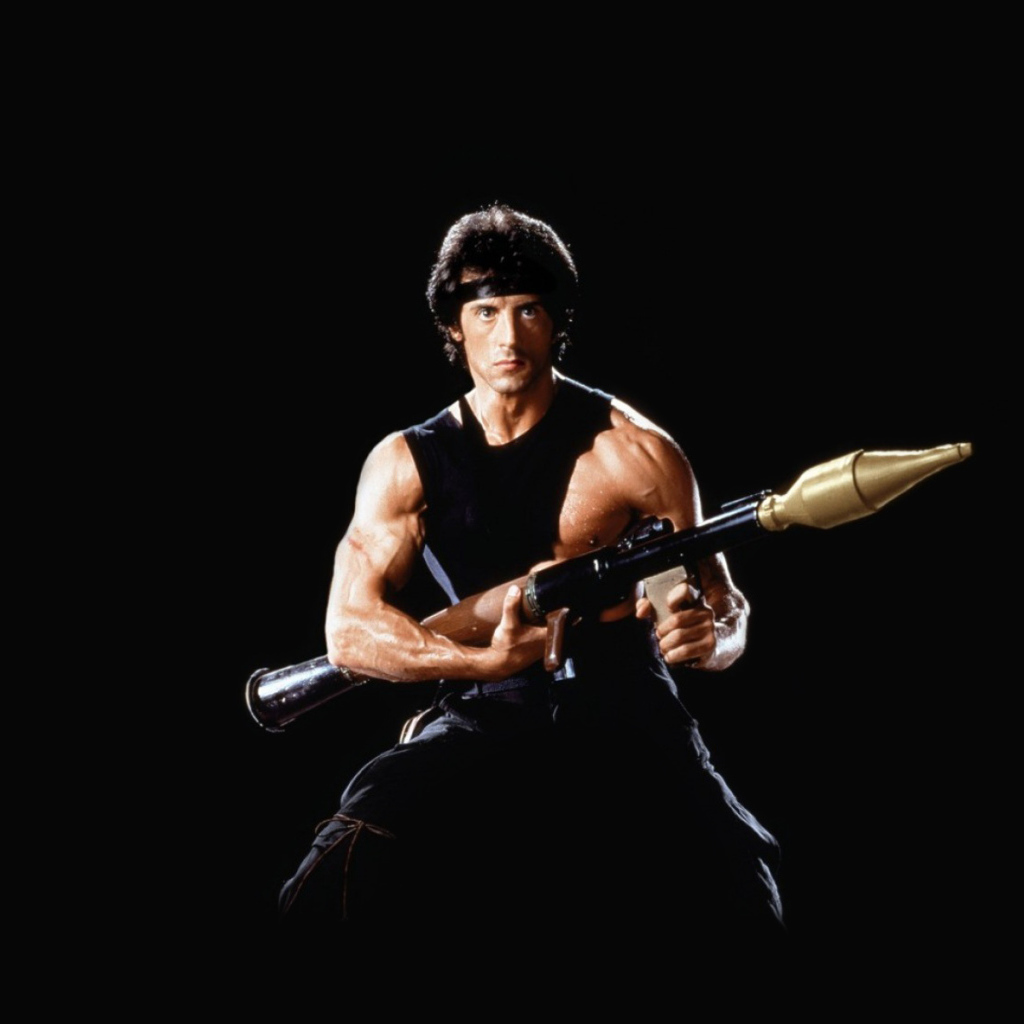 Сильвестр Сталлоне с гранатометом