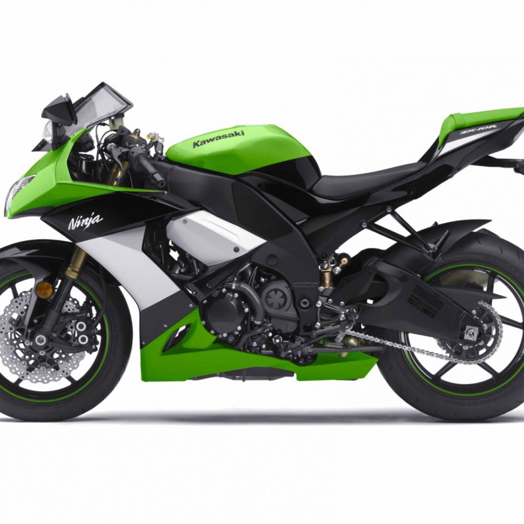 Мотоцикл Kawasaki Ninja ZX10R зеленый