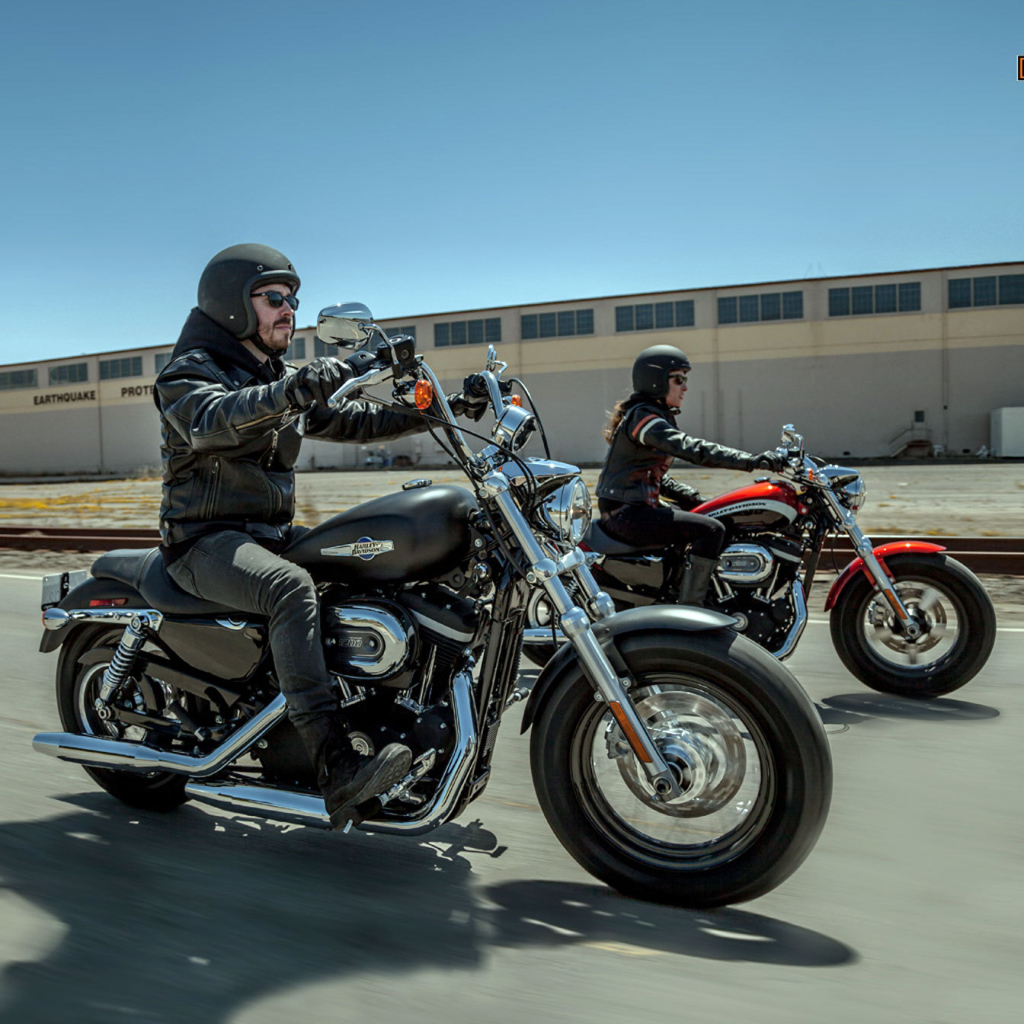 Красивый мотоцикл Harley-Davidson XL 1200C Sportster Custom