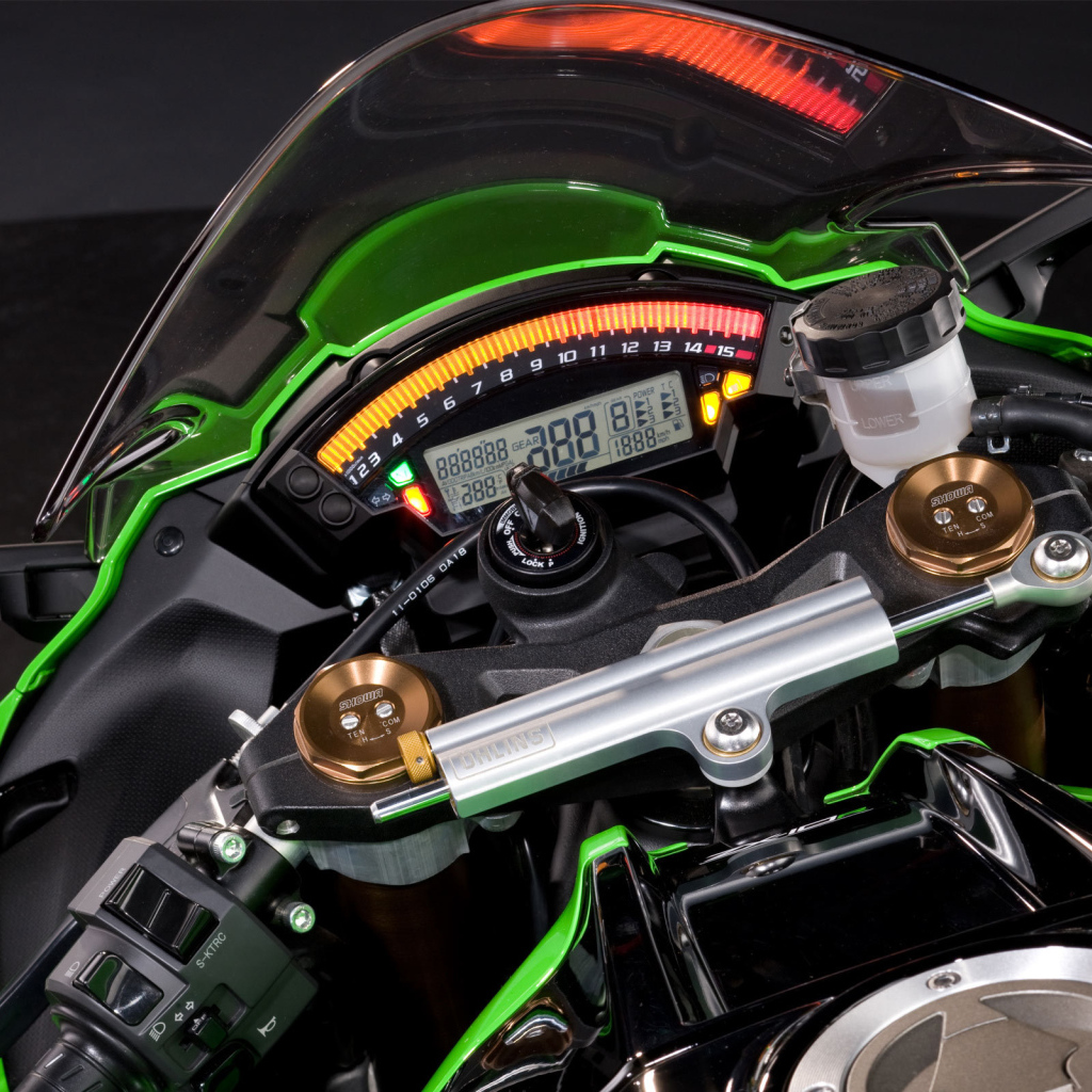 Быстрый мотоцикл Kawasaki Ninja ZX-10R