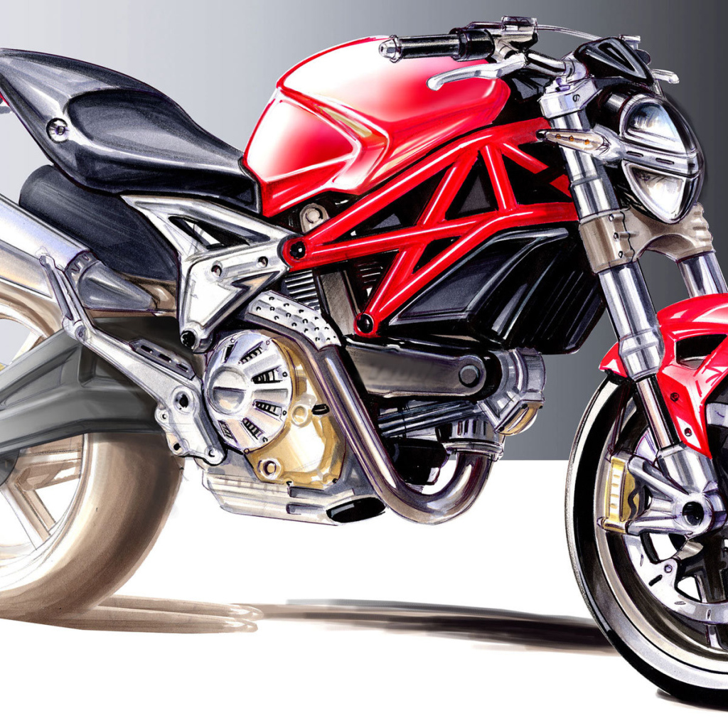 Красивый мотоцикл в москве Ducati Monster 1200
