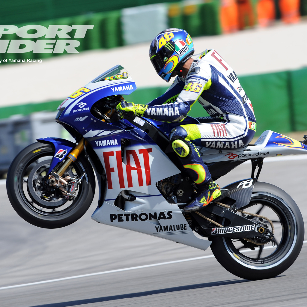 Валентино Росси на мотоцикле
