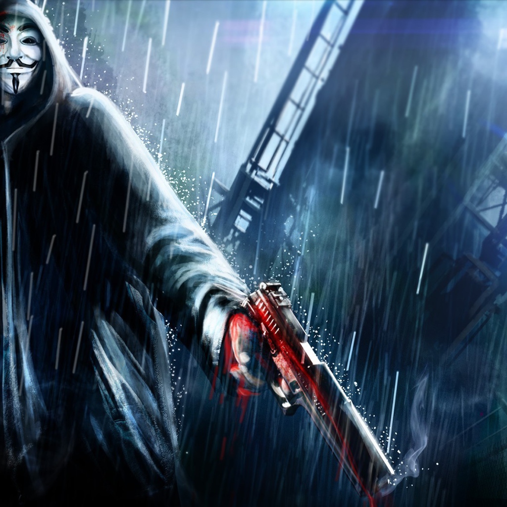 Анонимус с пистолетом