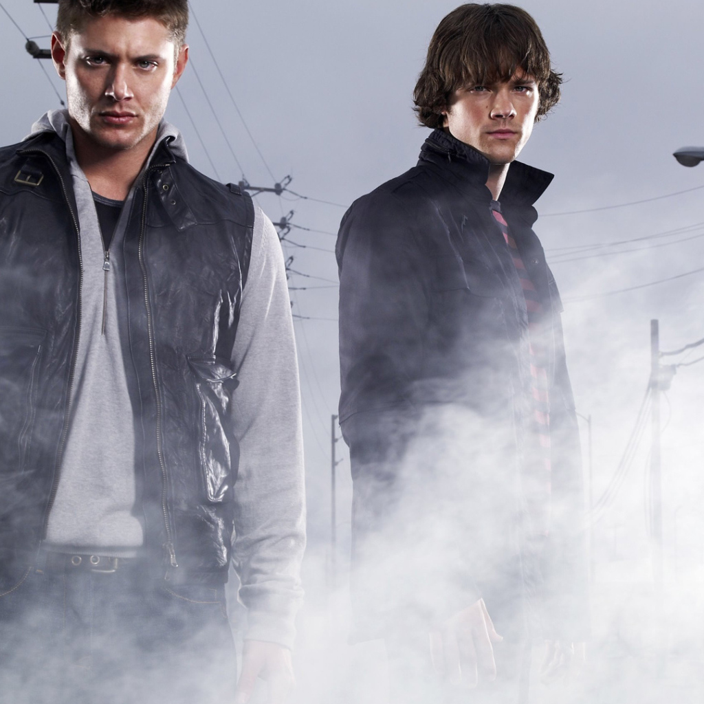 The Winchesters of the series Supernatural in the fog