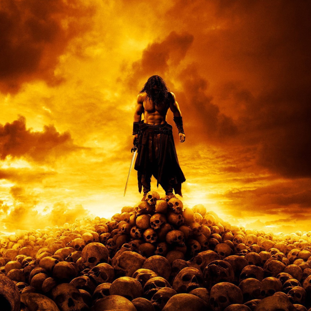 Воин на горе из черепов