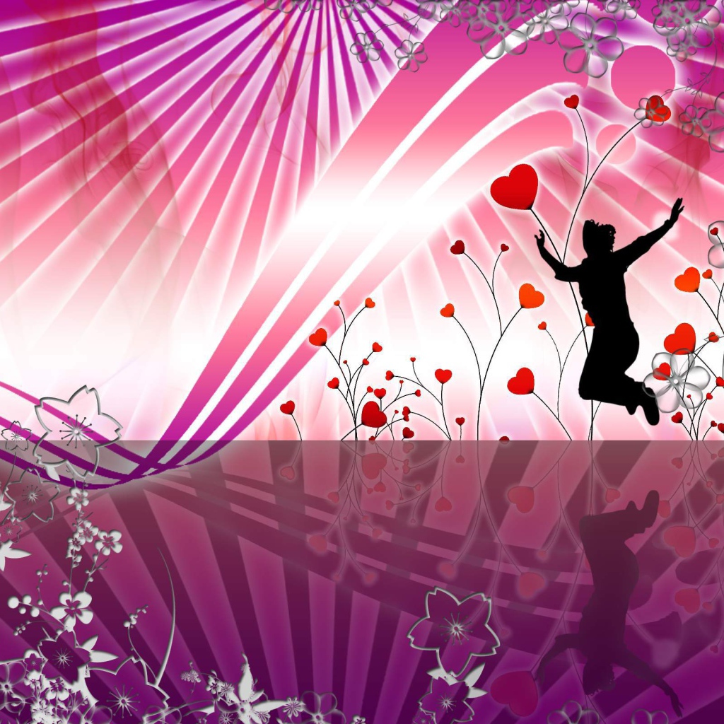 Пара танцует абстрактный танец