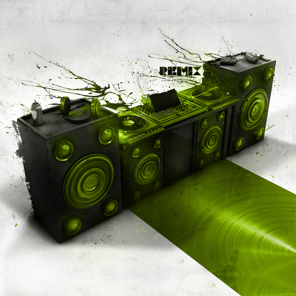 Зеленый диджей пульт