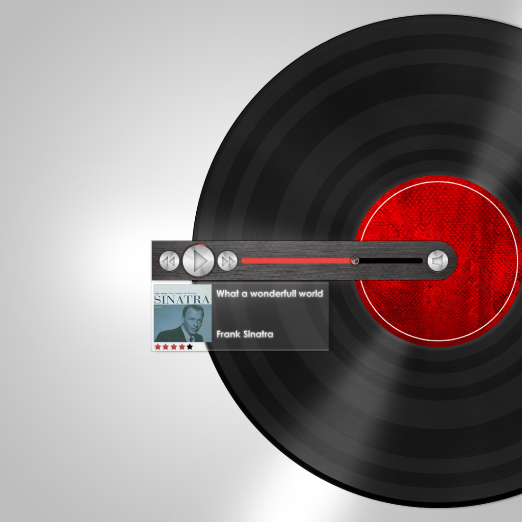 Проигрыватель в стиле пластинки