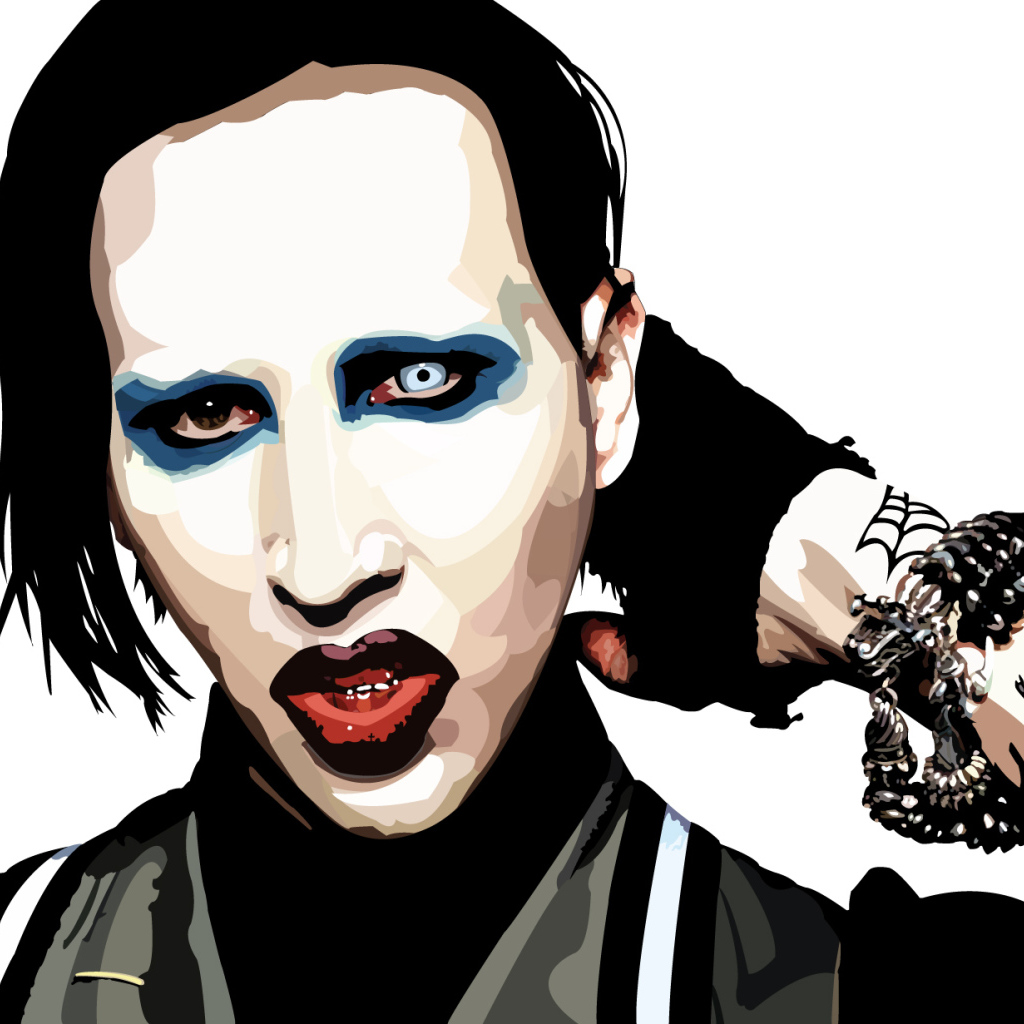Поп-арт с певцом Marilyn Manson
