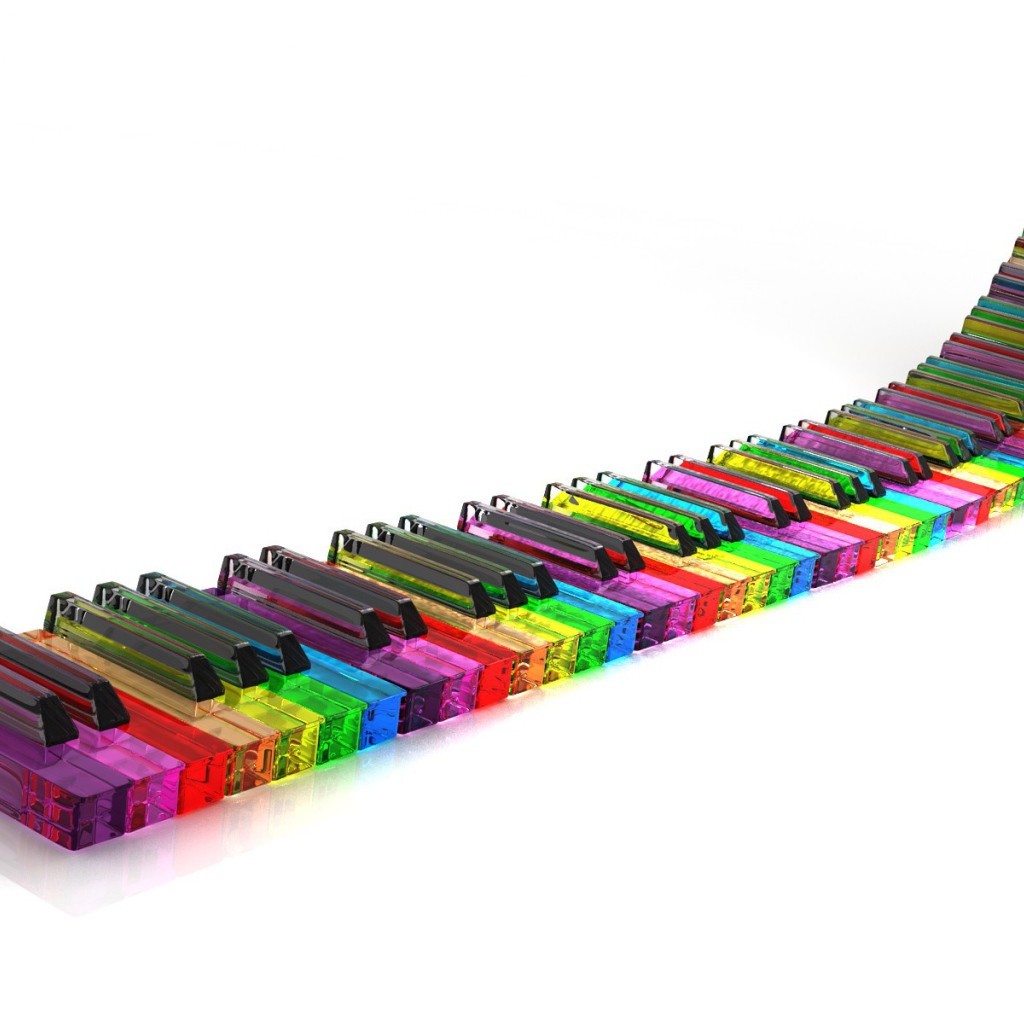 Разноцветные клавиши