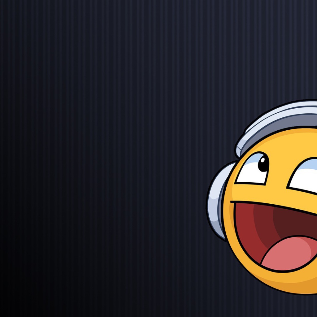 Смайлик в наушниках