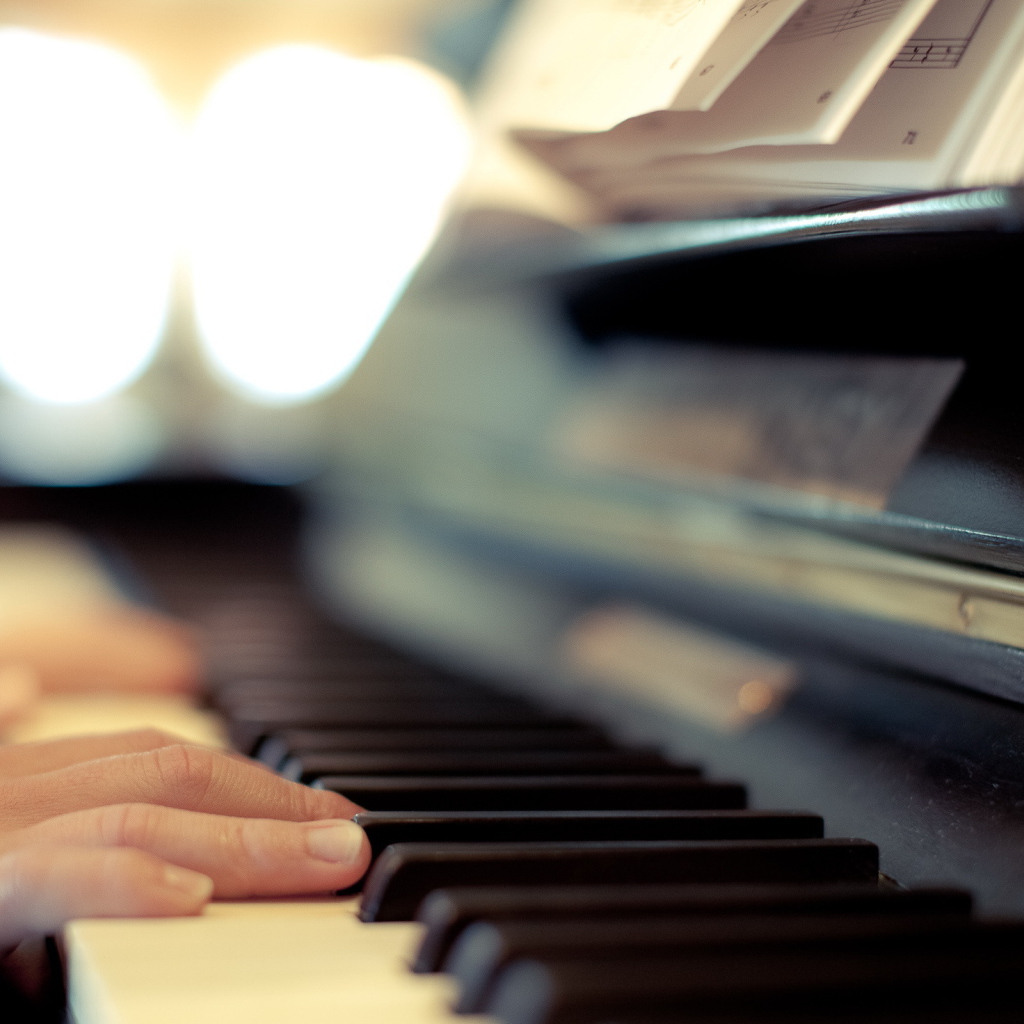 Руки лежат на клавишах