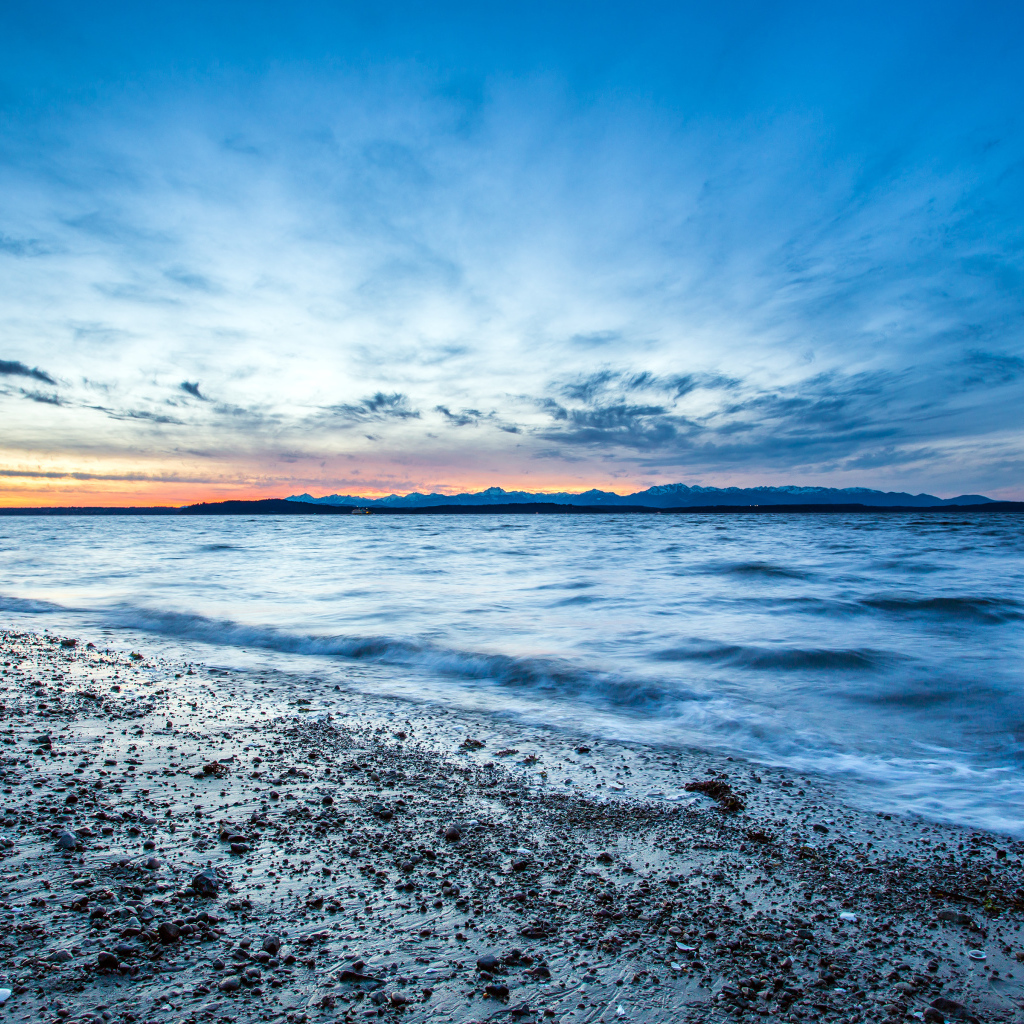 Пляж в Сиэтле, США