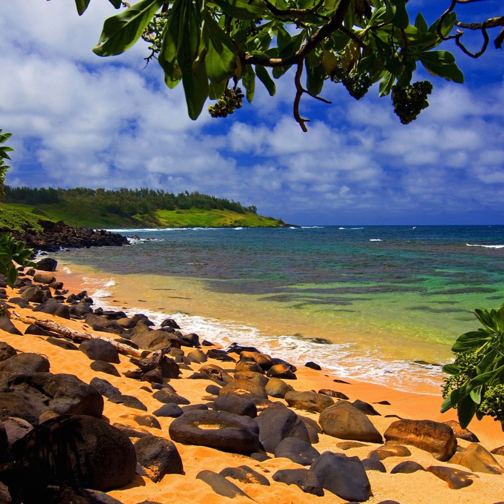 Пляж на Гавайях 