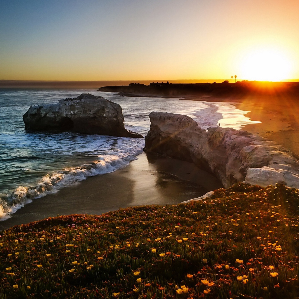 Стеклянный пляж в Форт Брэгг США