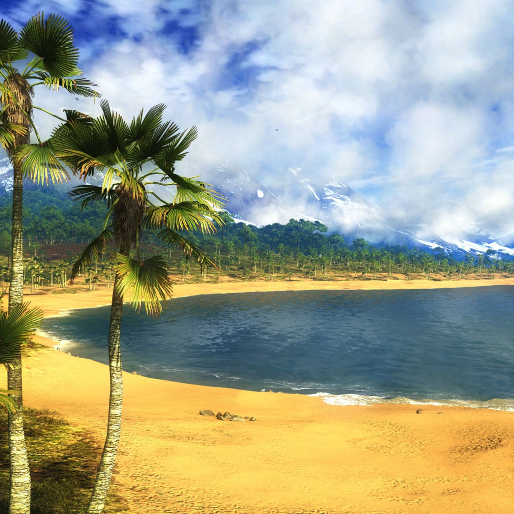 Пляж у лагуны