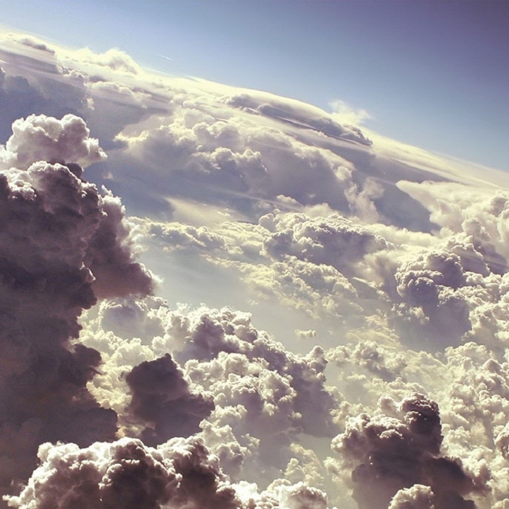 Вид на облака из самолета