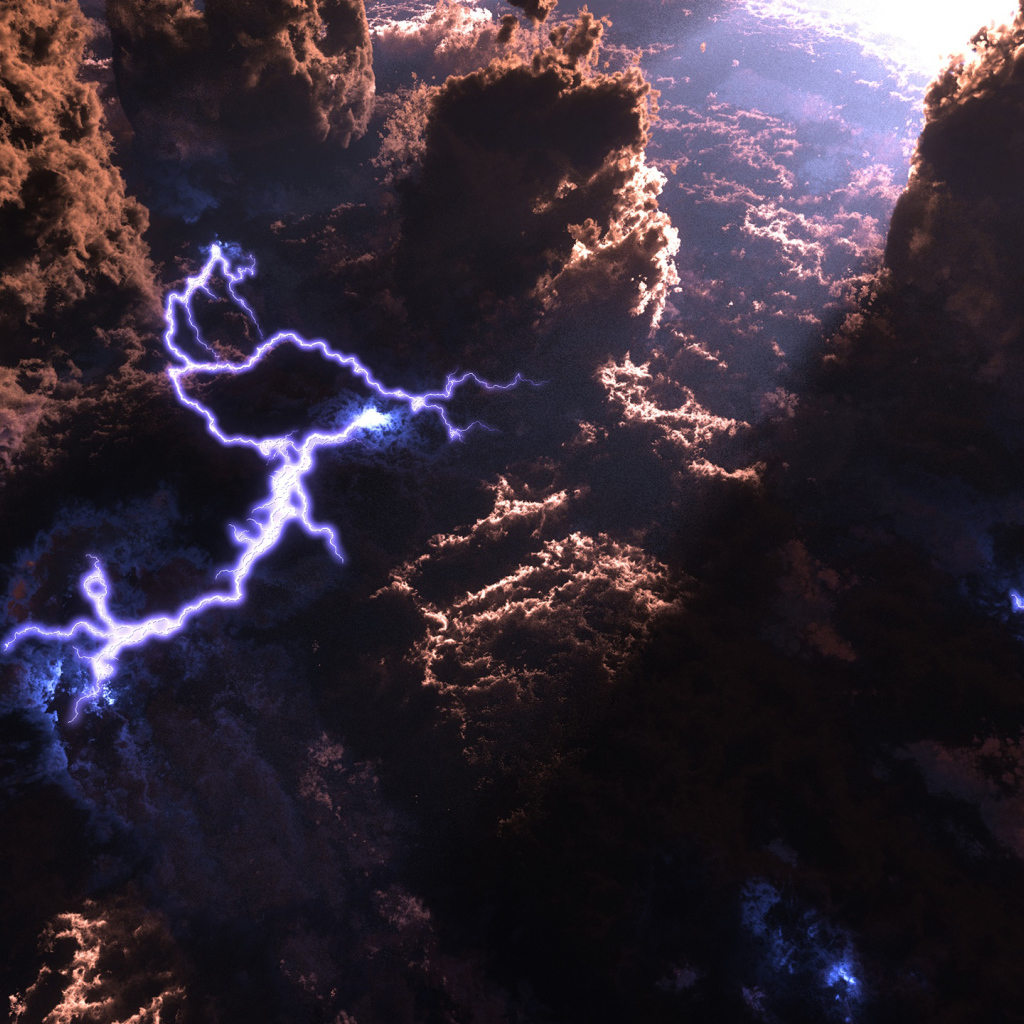 Вид на грозу сверху