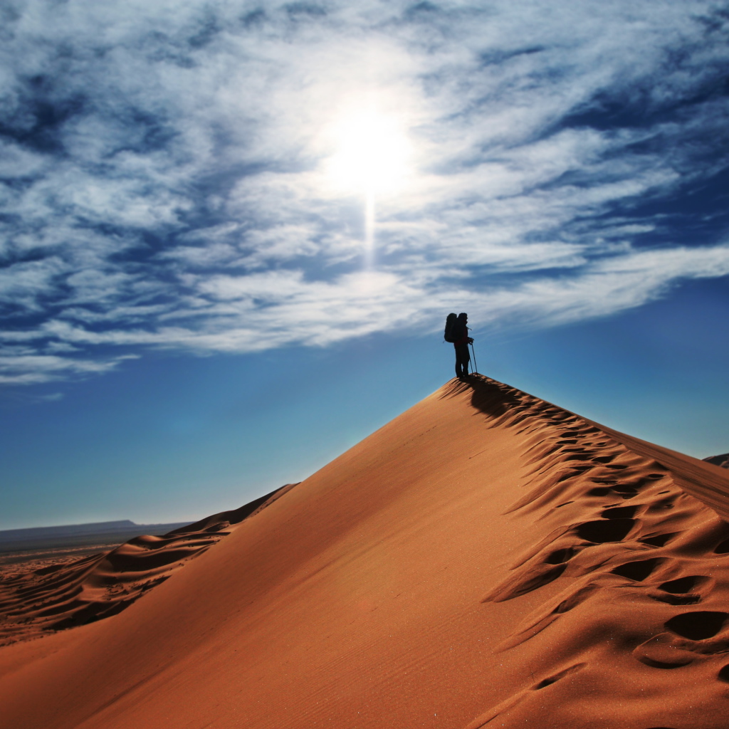 Одинокий путник в пустыне
