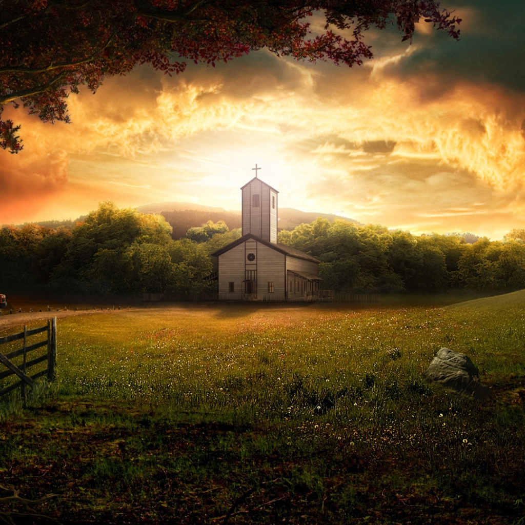 Костел на природе