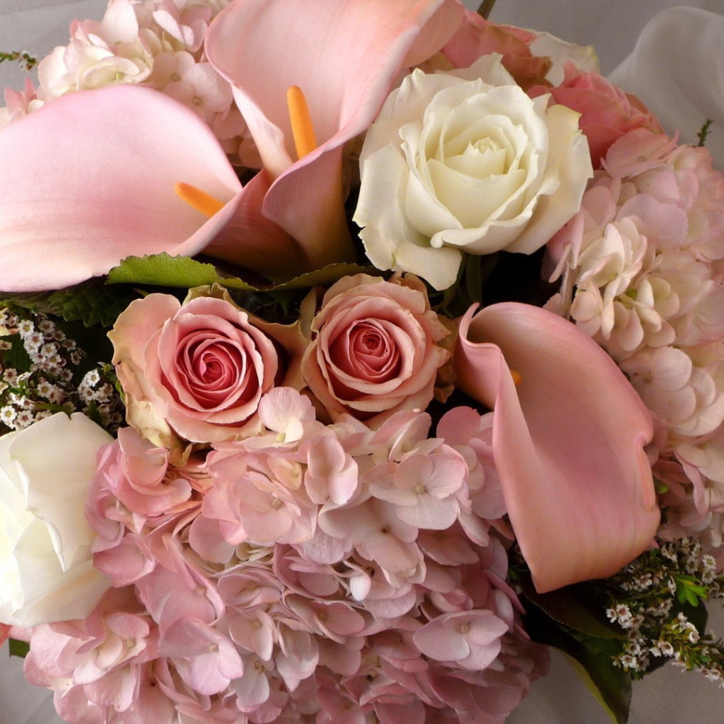 Свадебный букет с розами