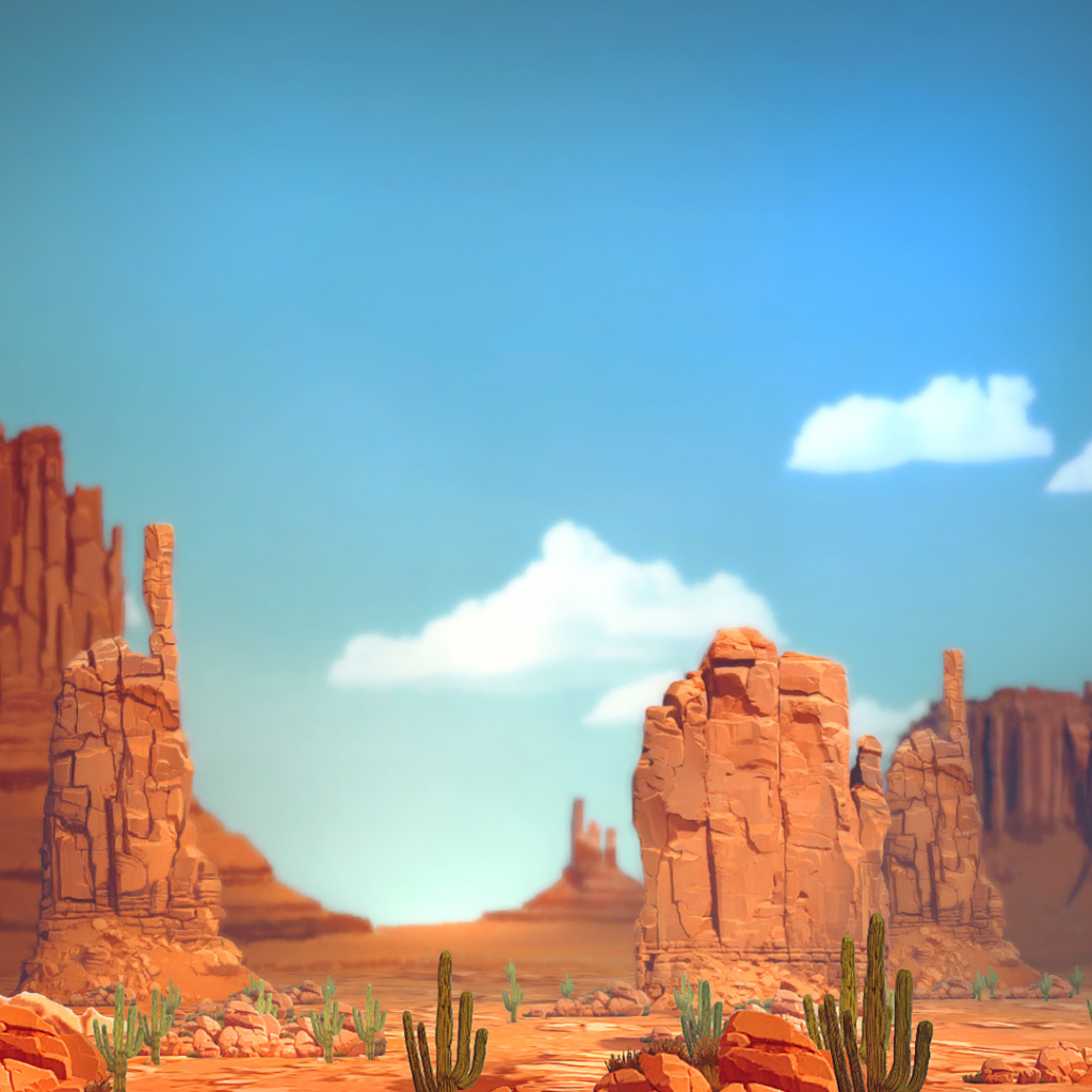 Кактусы в каньоне