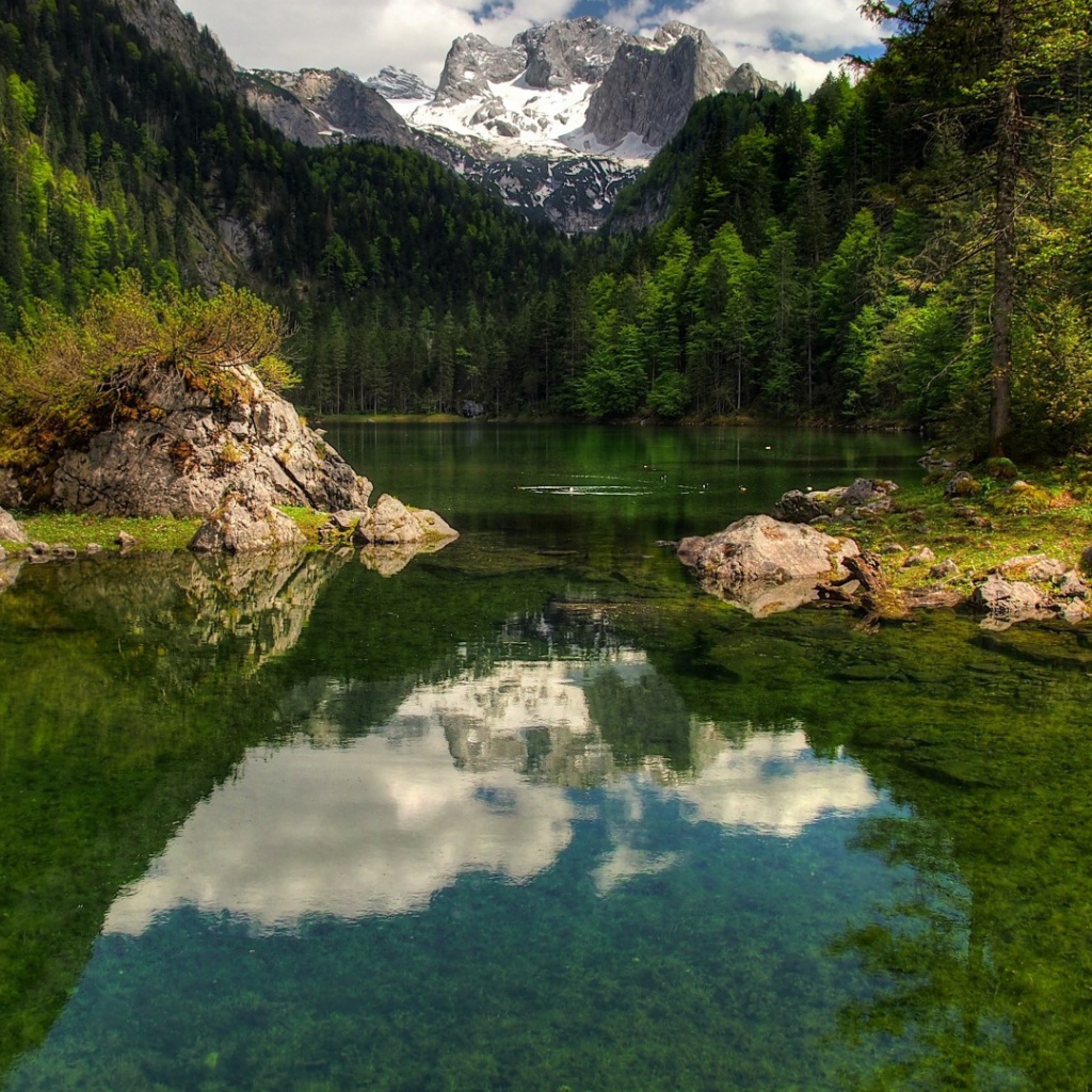 Lake in a mountain valley