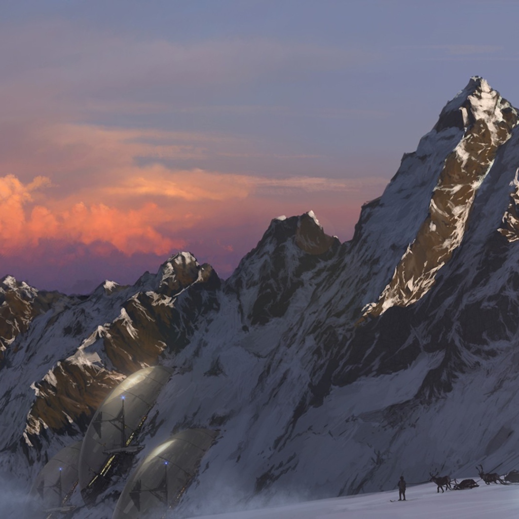 Оленьи упряжки в горах