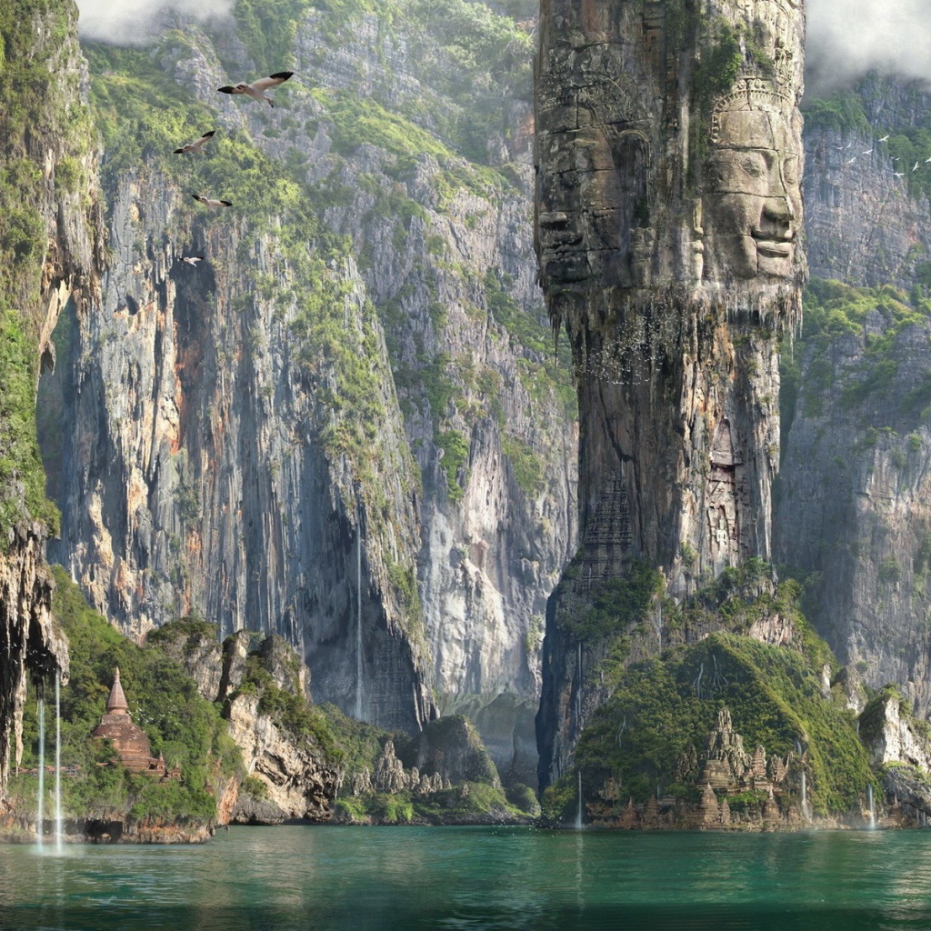 Лицо на скале