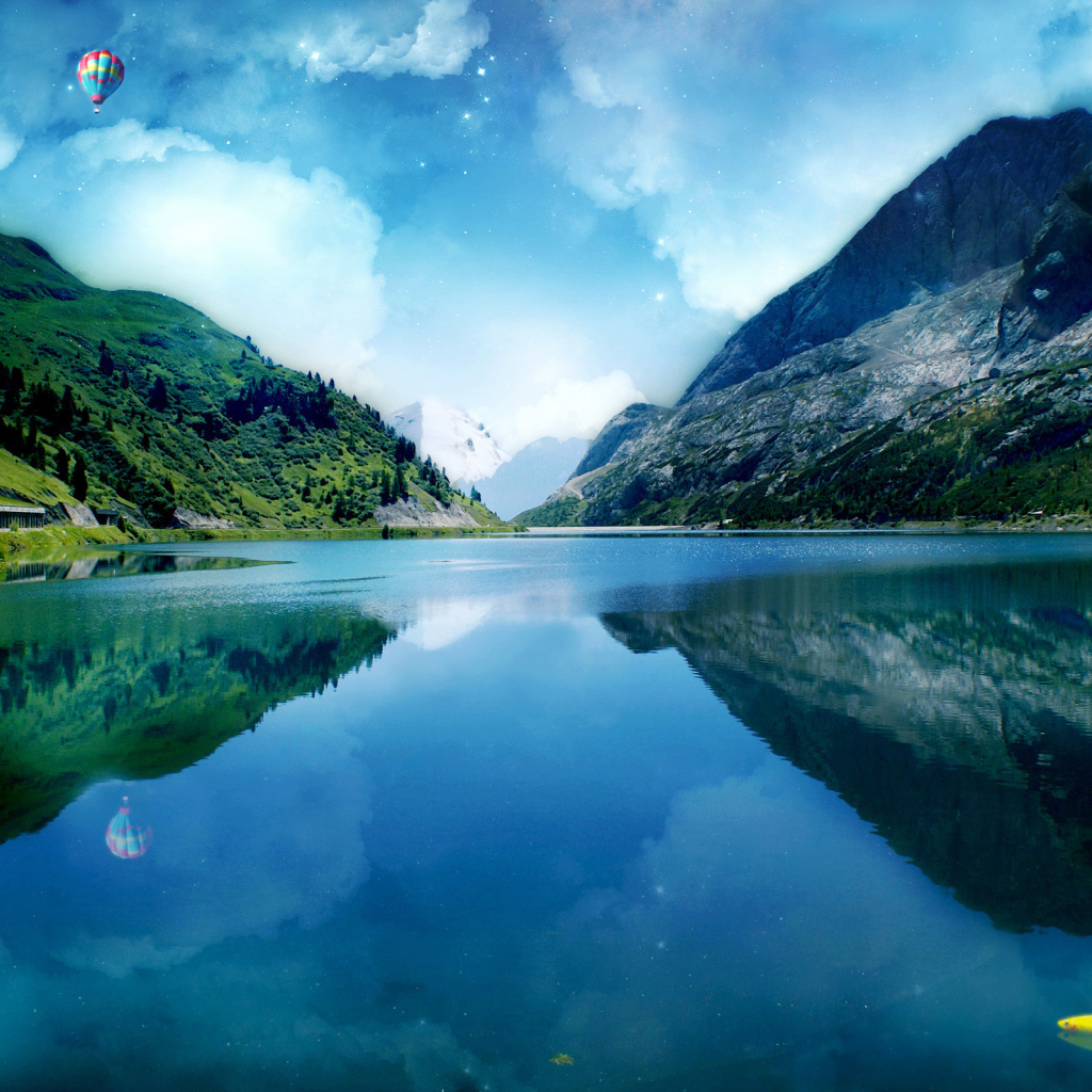 Красивые рыбки в озере