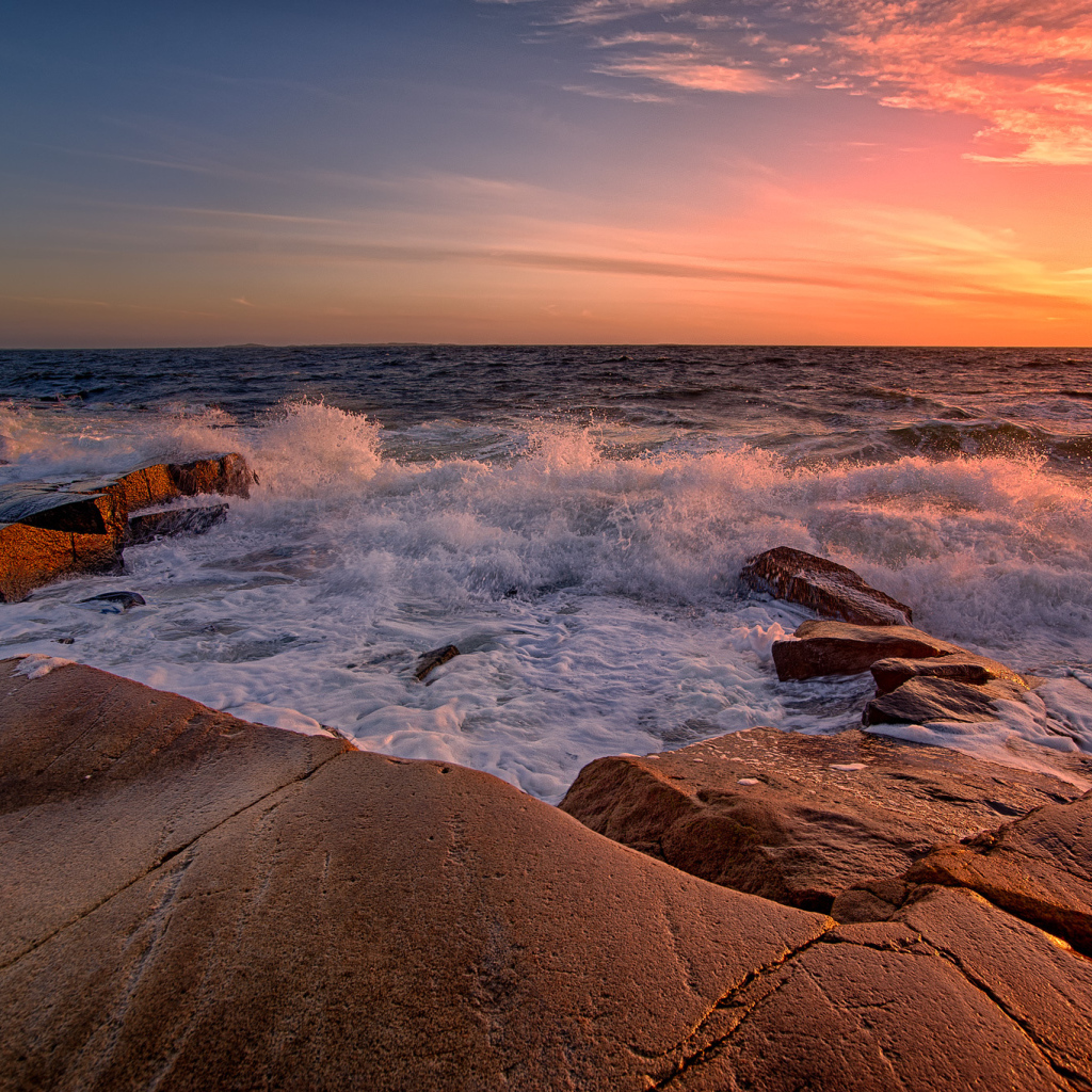 Прибой на закате