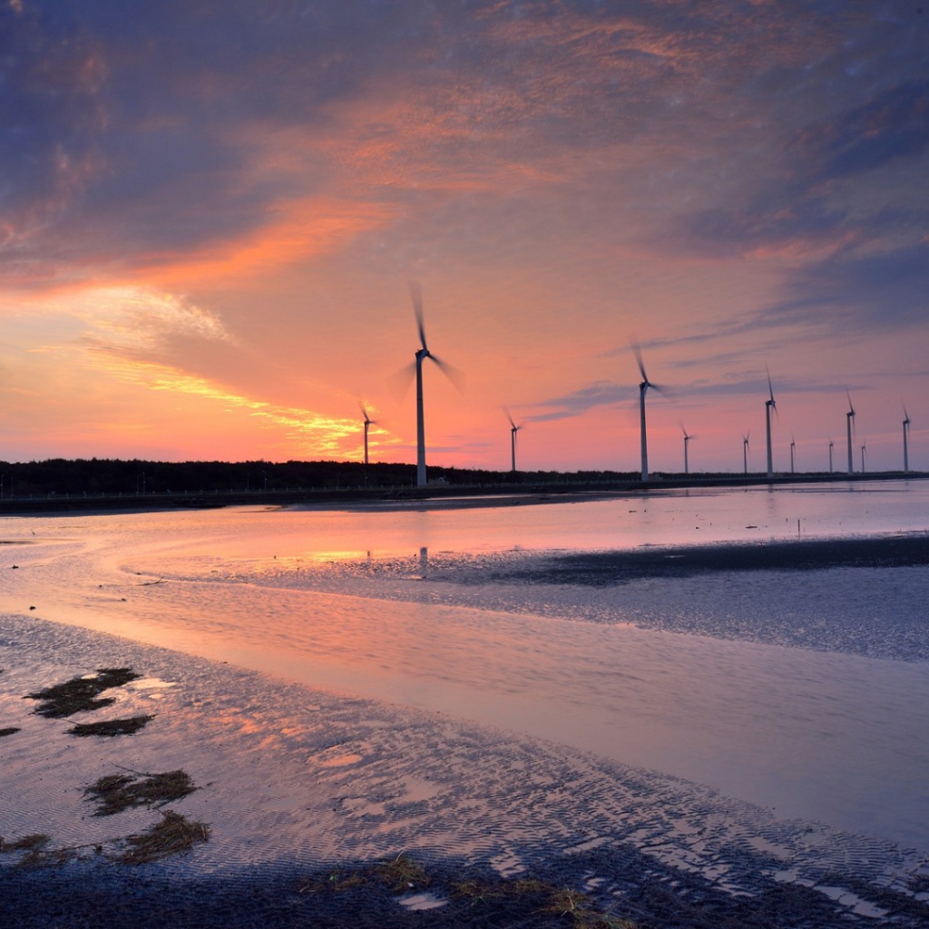 Ветряки на побережье