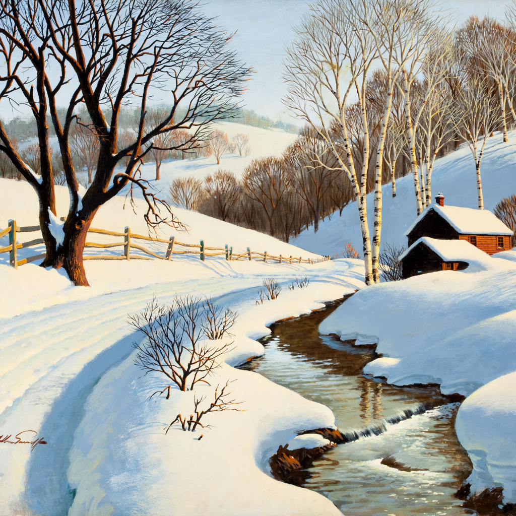 Spring Brook in the snow