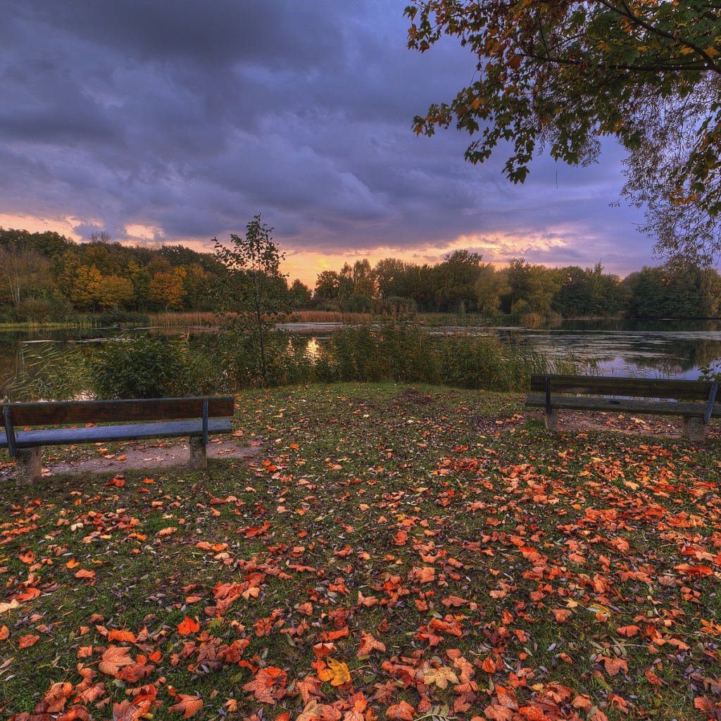 Отдых у озера перед закатом